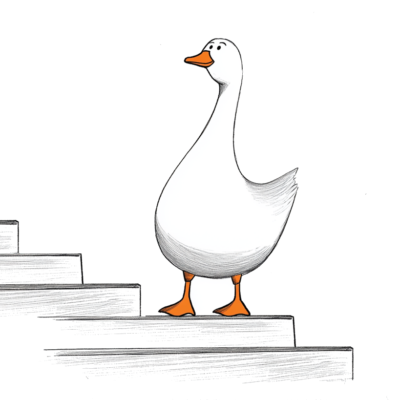 Fit Gąska wchodząca po schodach Fit Gąska wchodzi po schodach